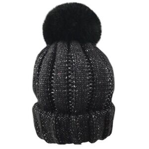 Norla - 2/$75 - Beanie with Pom Pom, Black. Very soft. NWT